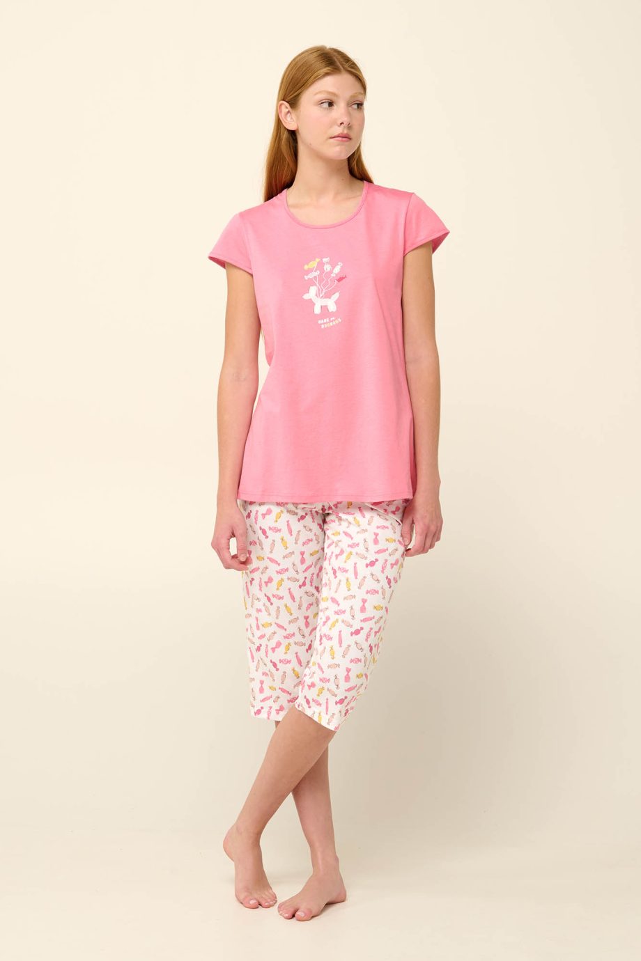 Cotton Women’s Pyjamas with Capri Pants