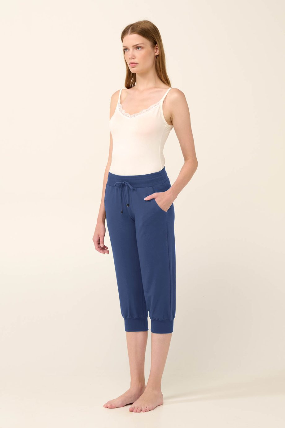 Cotton Women’s Capri Pants with Cuffs