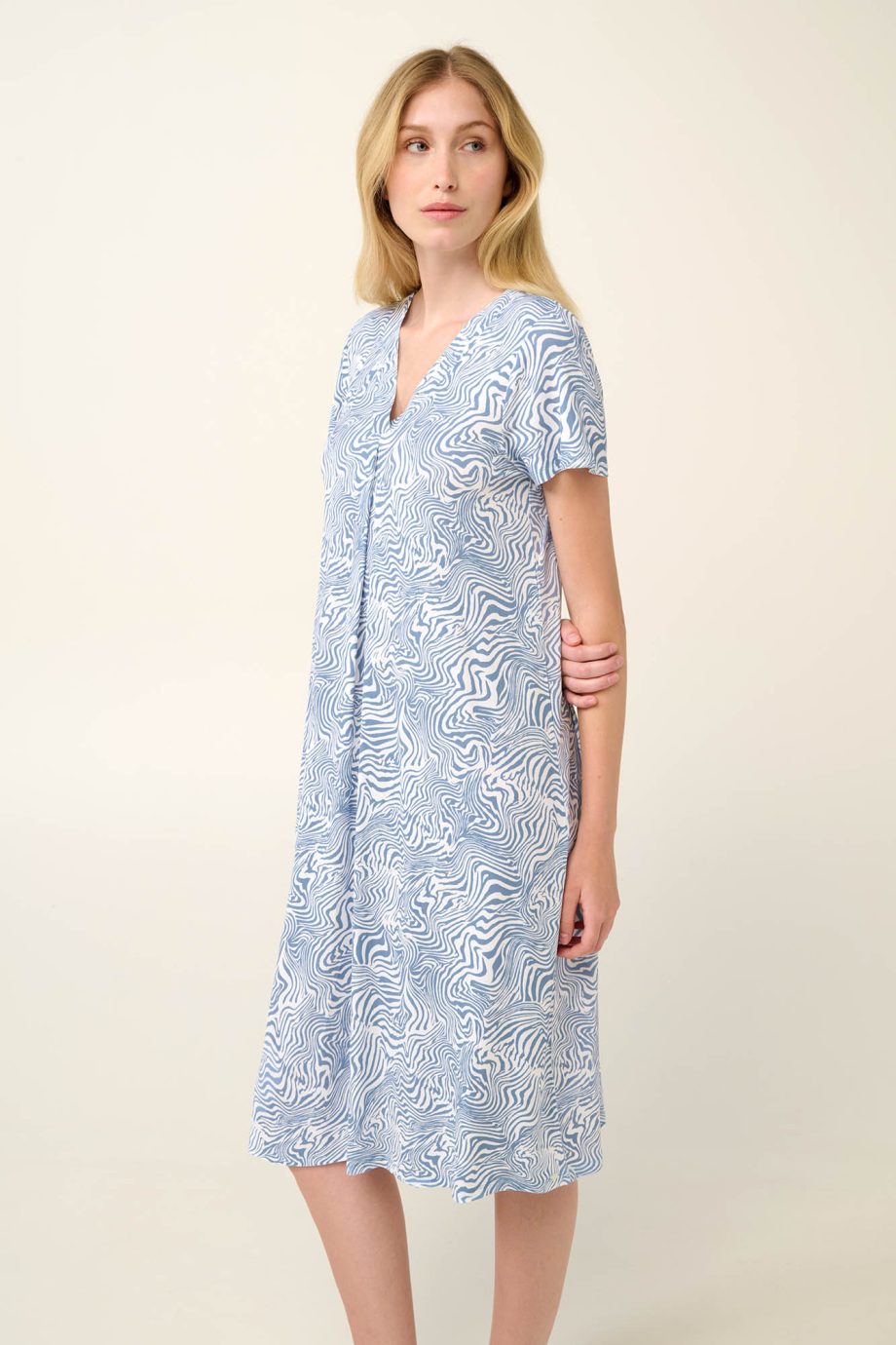 Micromodal Summer Nightgown with Pleat