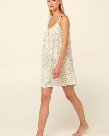 Cotton Summer Nightgown with Ruffles