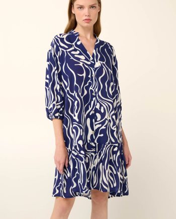 Poplin Summer Dress with Buttons