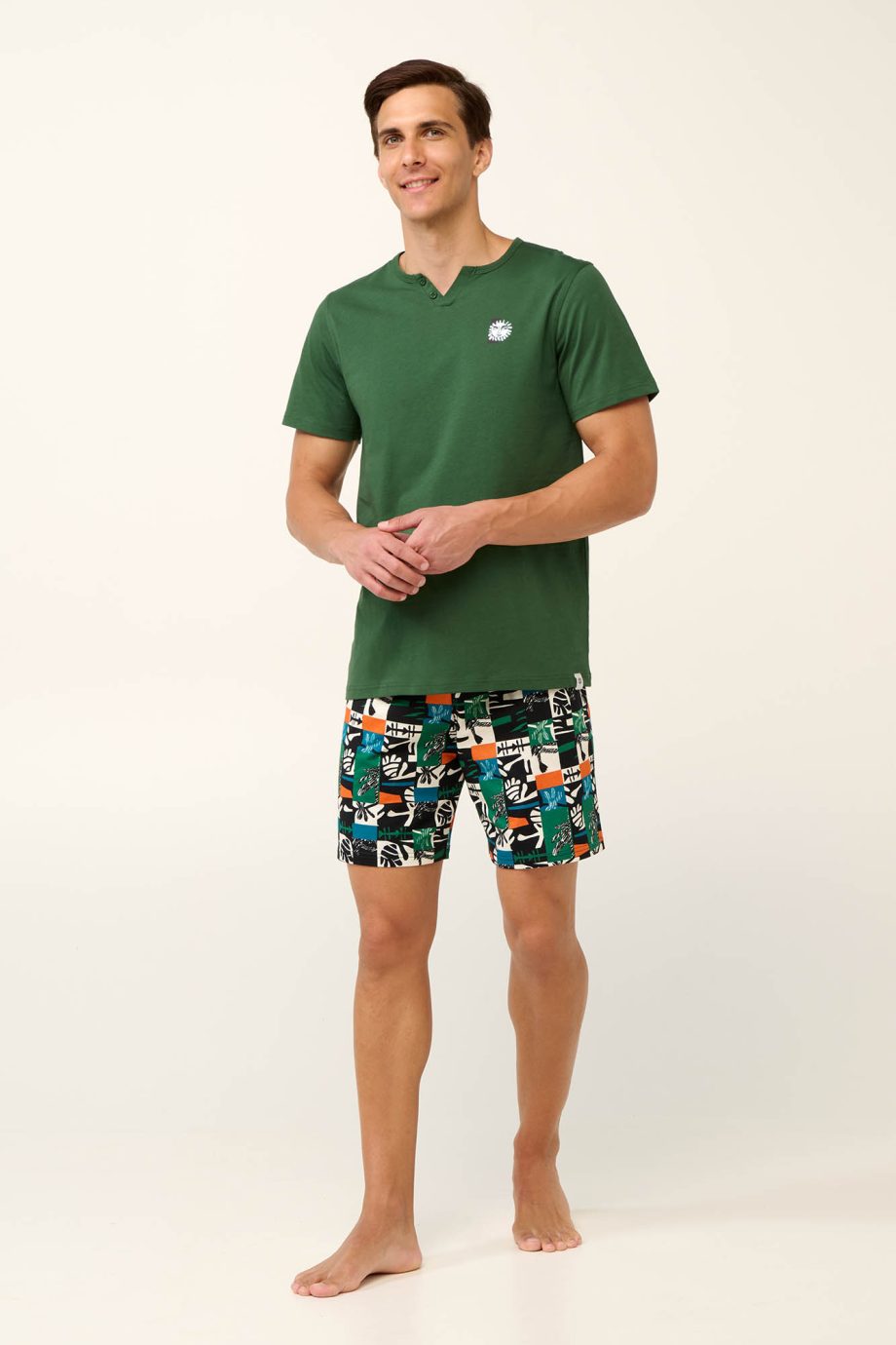 Cotton Men’s Pyjamas with Cave Drawing