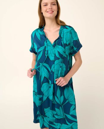 Poplin Summer Dress  with Pleat