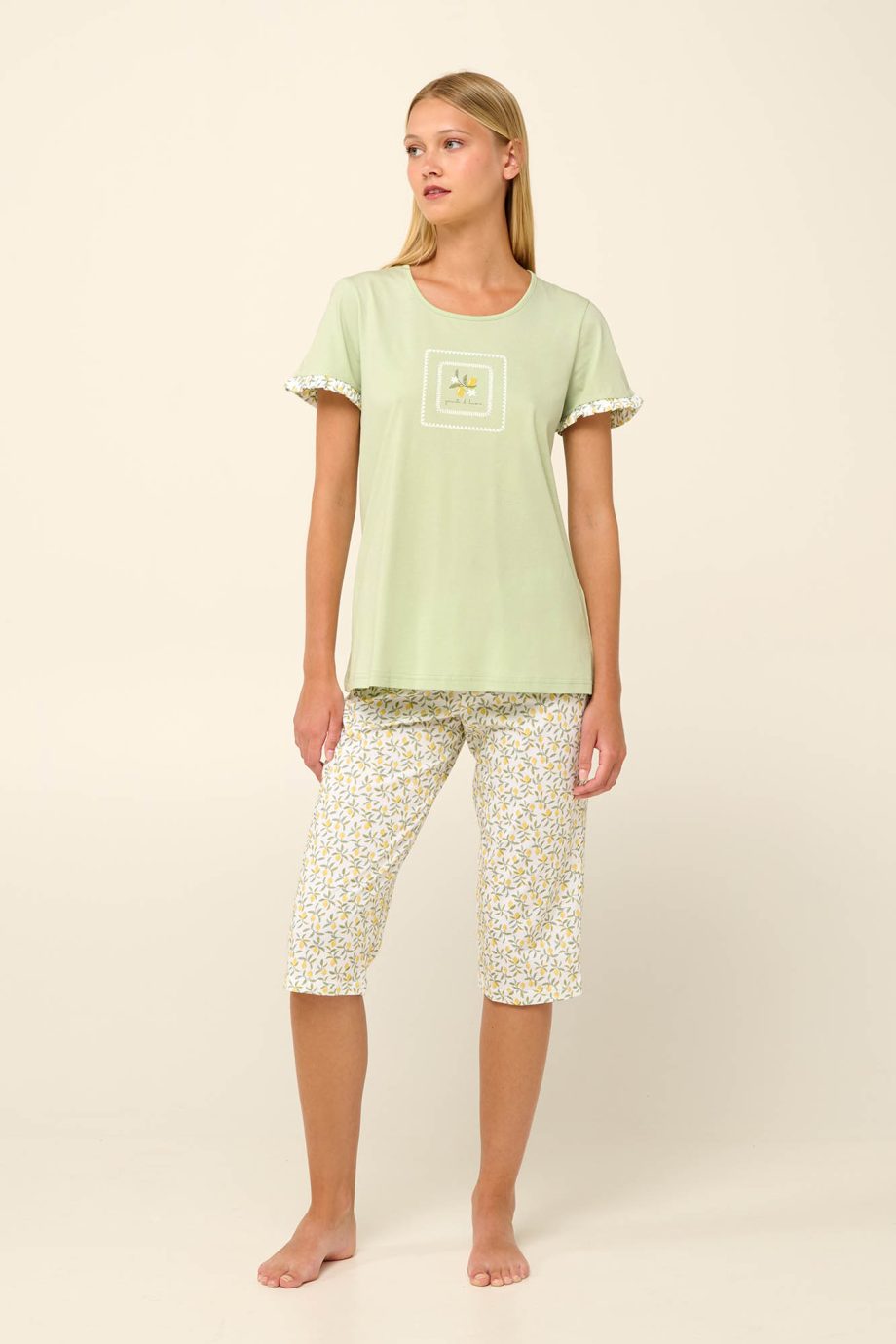 Cotton Women’s Pyjamas with Capri Pants