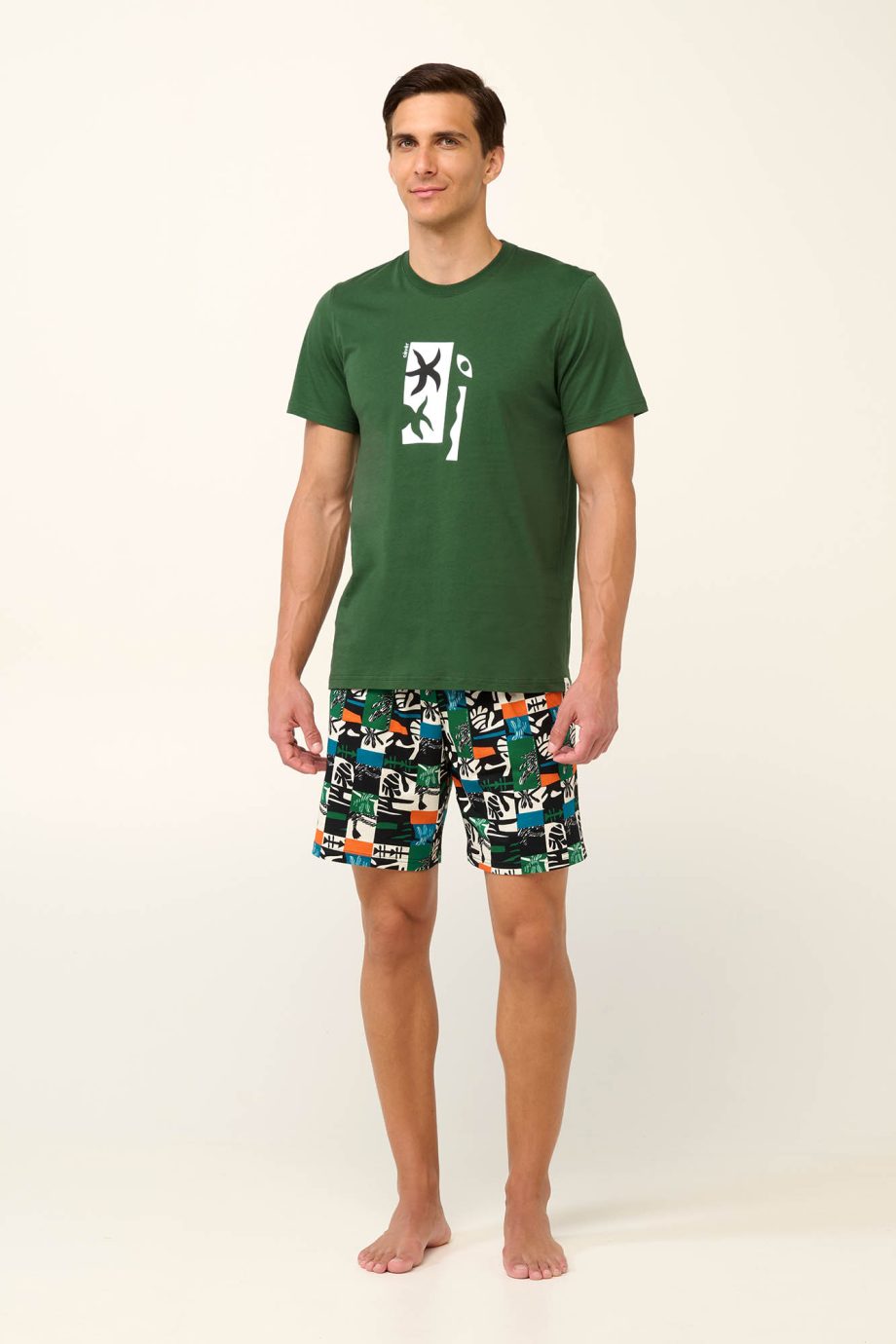 Cotton Men’s Pyjamas with Cave Drawing