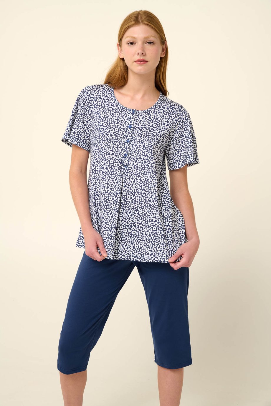 Cotton Women’s Pyjamas with Capri Pants