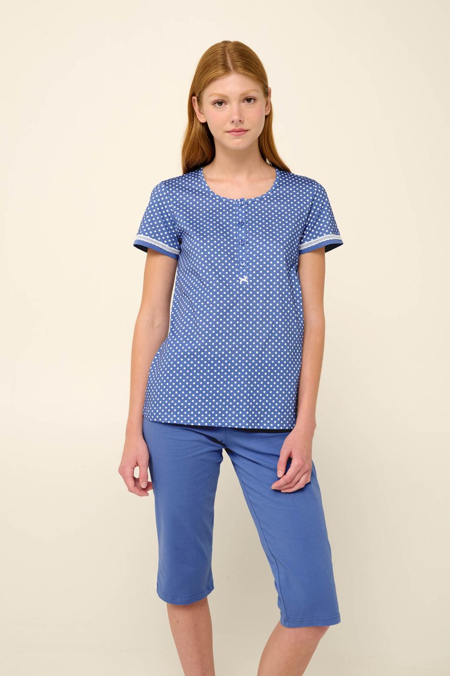 Cotton Women’s Pyjamas with Button Placket