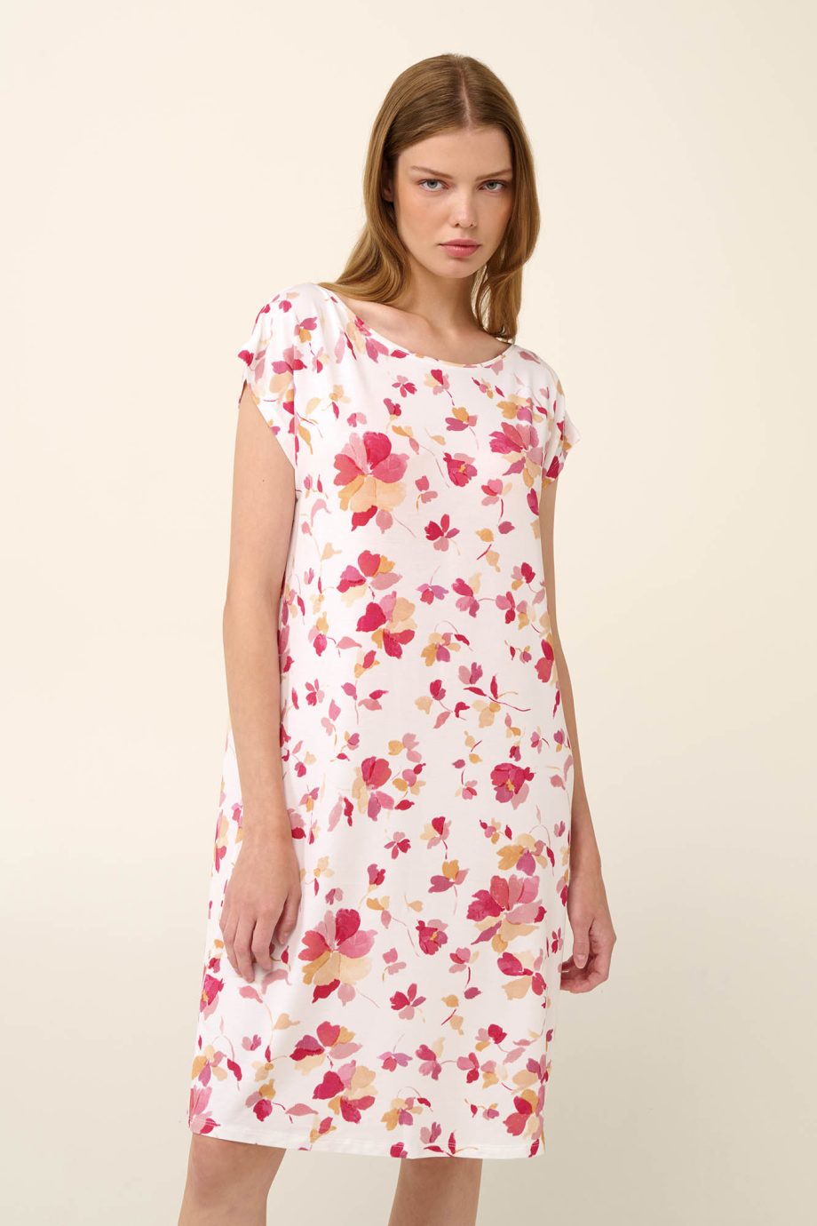 Micromodal Summer Nightgown in Short Sleeves