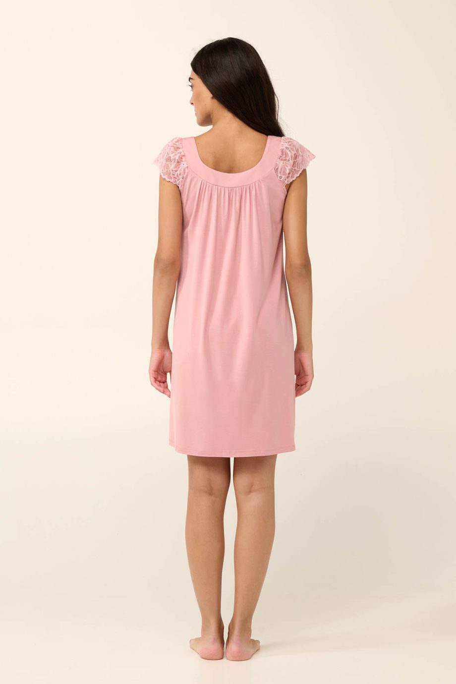 Summer Nightgown with Lace Sleeves