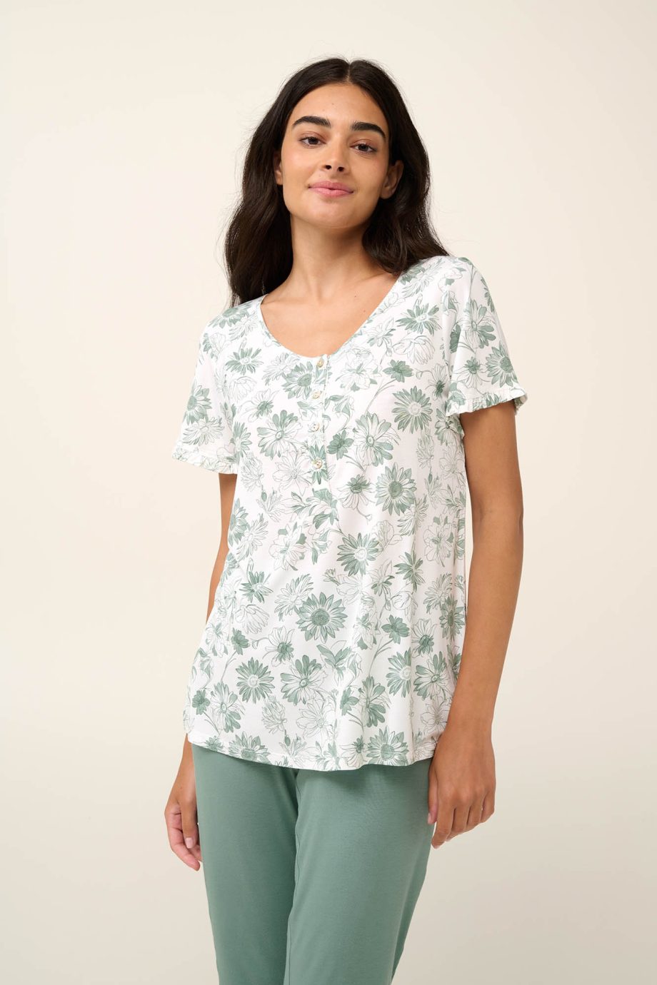 Micromodal Women’s Pyjamas with Button Placket