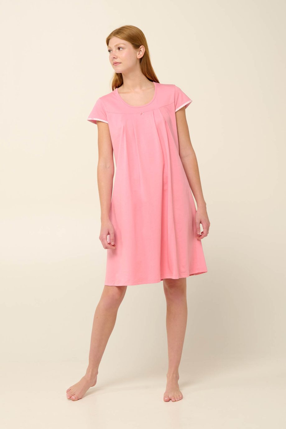 Cotton Summer Nightgown with Ruffles