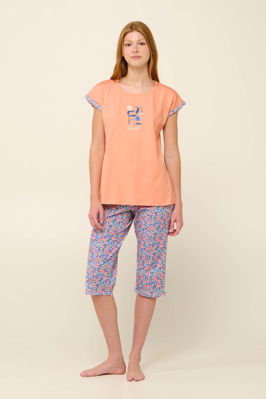 Cotton Women’s Pyjamas with Capri Pants