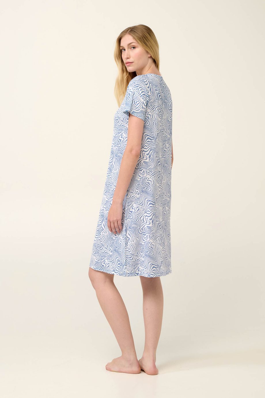 Summer Nightgown with Button Placket