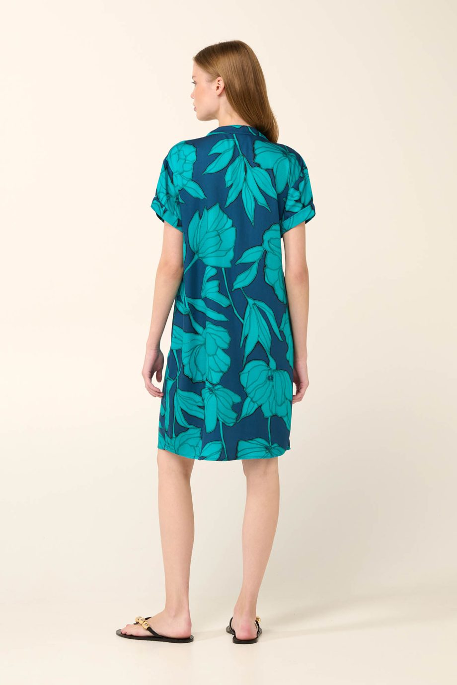 Poplin Summer Dress  with Pleat