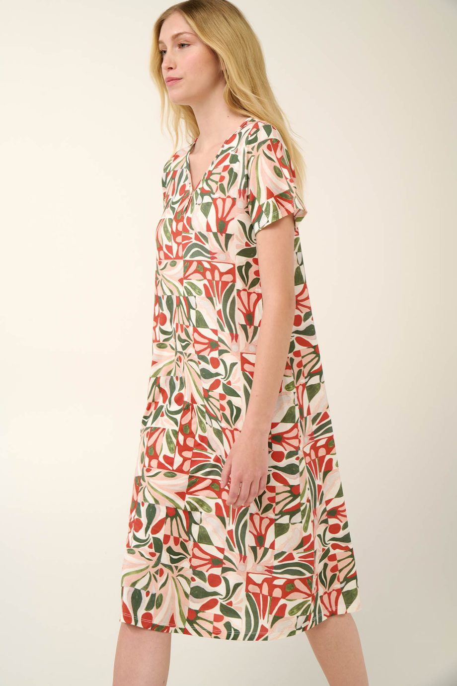 Airy Summer Nightgown with Sicilian Floran Print