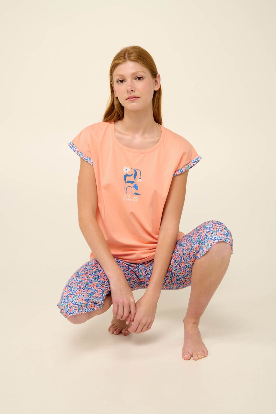 Cotton Women’s Pyjamas with Capri Pants