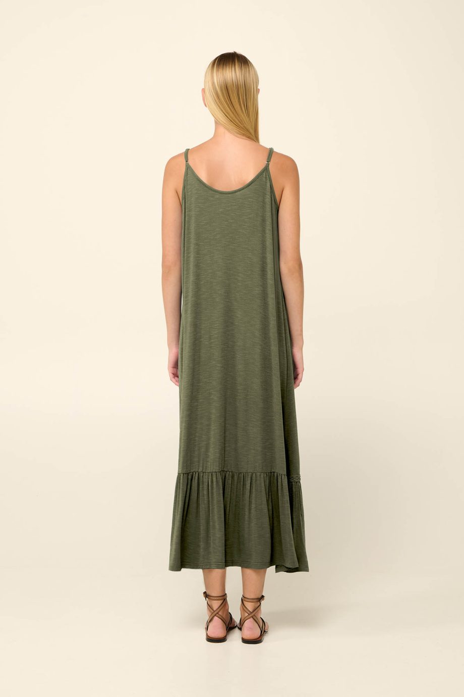 Viscose Textured Plain-Dyed Summer Dress