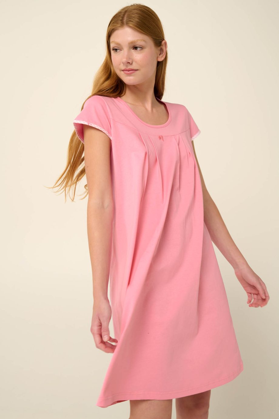 Cotton Summer Nightgown with Ruffles