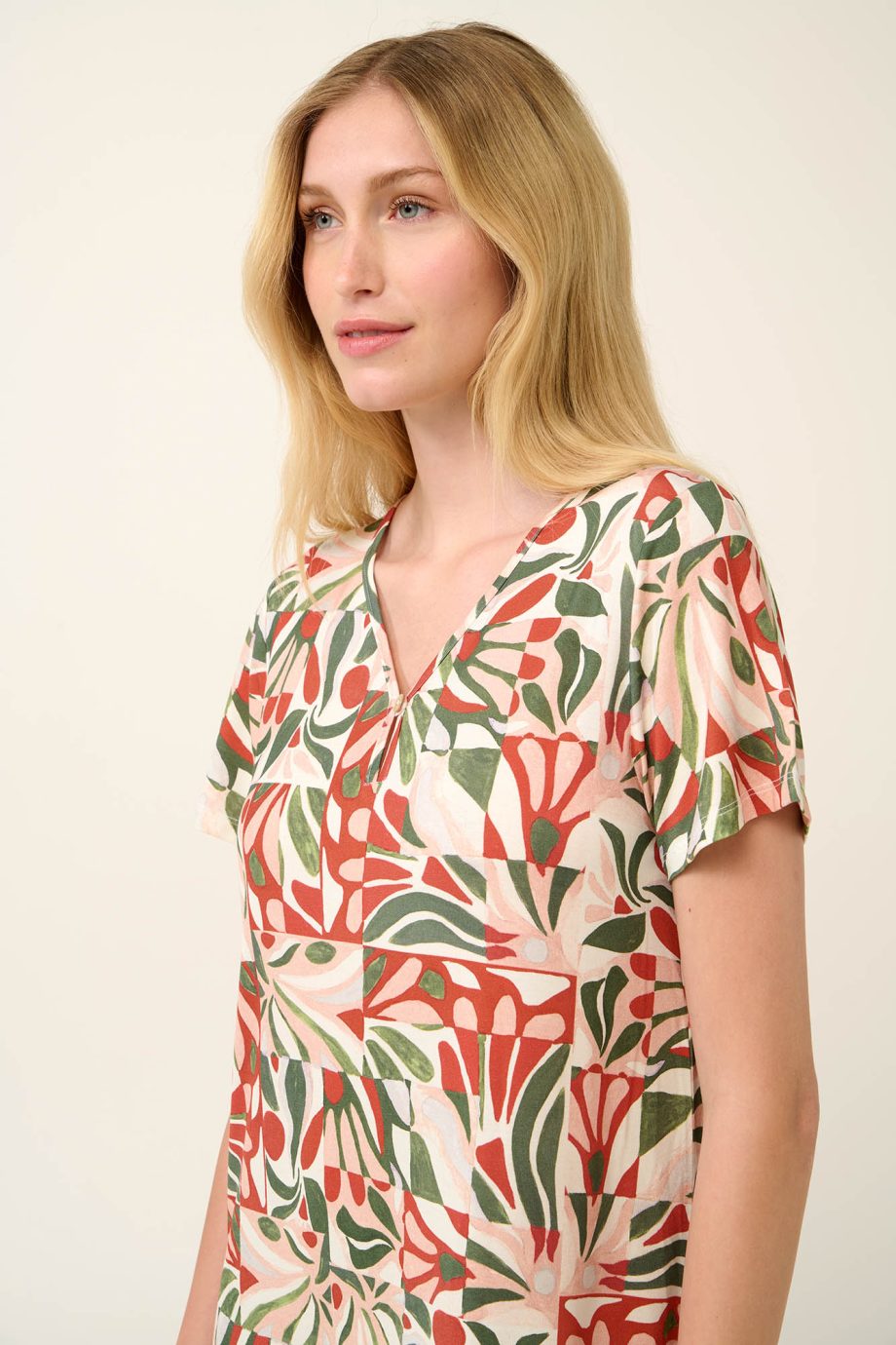 Airy Summer Nightgown with Sicilian Floran Print