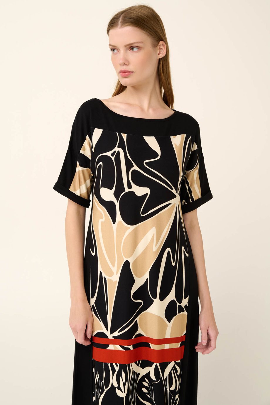 Viscose Summer Dress in Abstract Floral