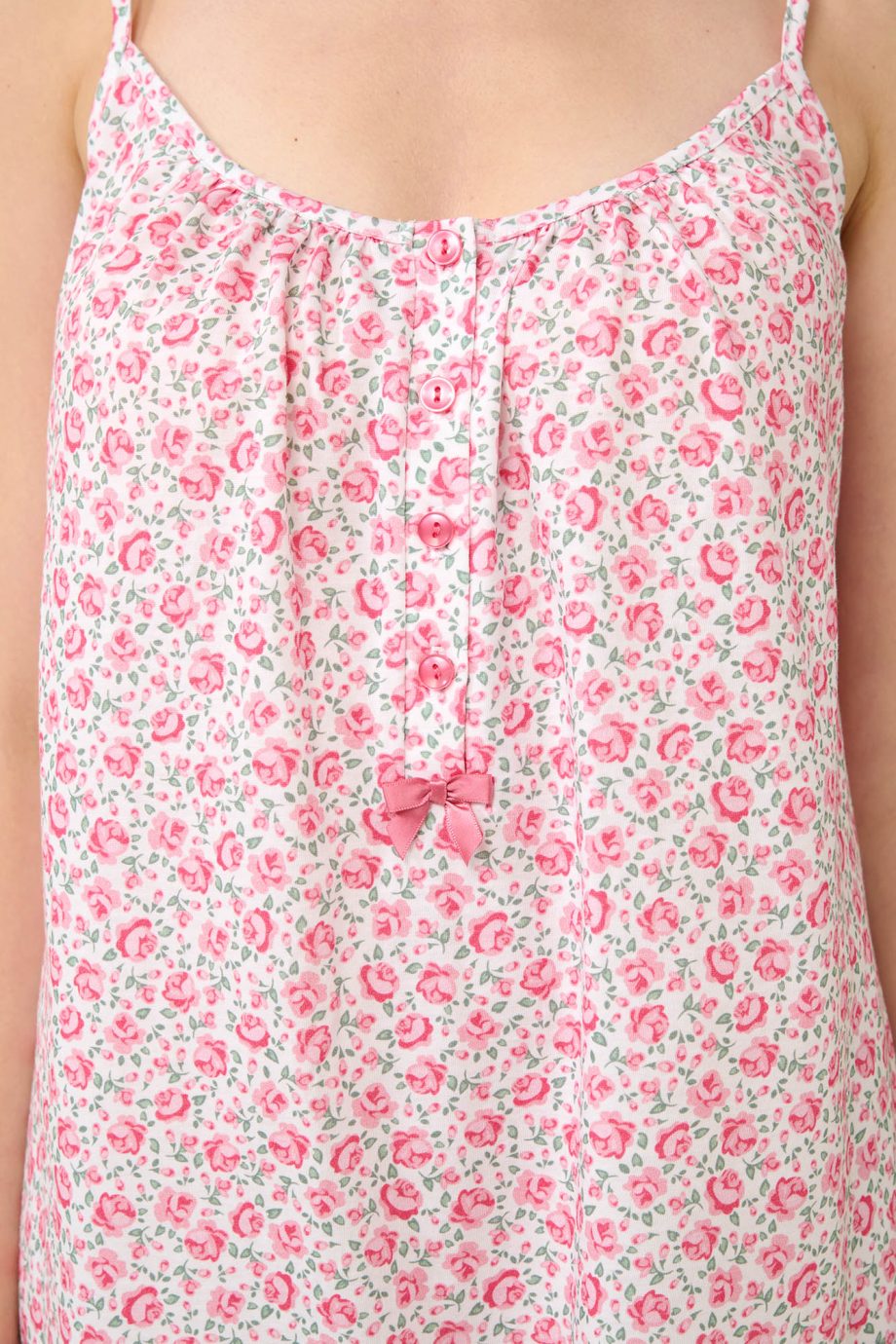 Cotton Summer Nightgown with Straps